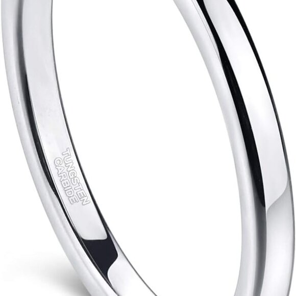 Jewelry - 2mm 4mm 6mm Tungsten Wedding Bands Ring for Women Men Rose Gold/Silver/Gold/Blac